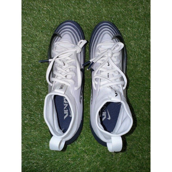 Nike Air Zoom Vapor 1 Pro Football Cleats HM8850-104 Size 9 White Navy Blue NEW main image 4